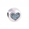 Prívesok na náramok "Blue Heart" 925 Šterlingové striebro
