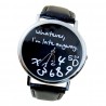 Unisex hodinky "Whatever..." s čiernym pásikom