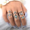 Sada prstienkov "Bohemian silver Shine"