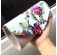 Spoločenská večerná kabelka - biela "Floral Clutch"