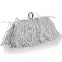 Luxusná večerná kabelka "Feather Dream - gray"